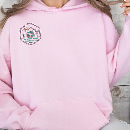 Custom Campervan Hoodie Gift for Couples | Personalised Van Life Gift for Him Her | Camping Motorhome Jumper | Camper Van Travel Gift