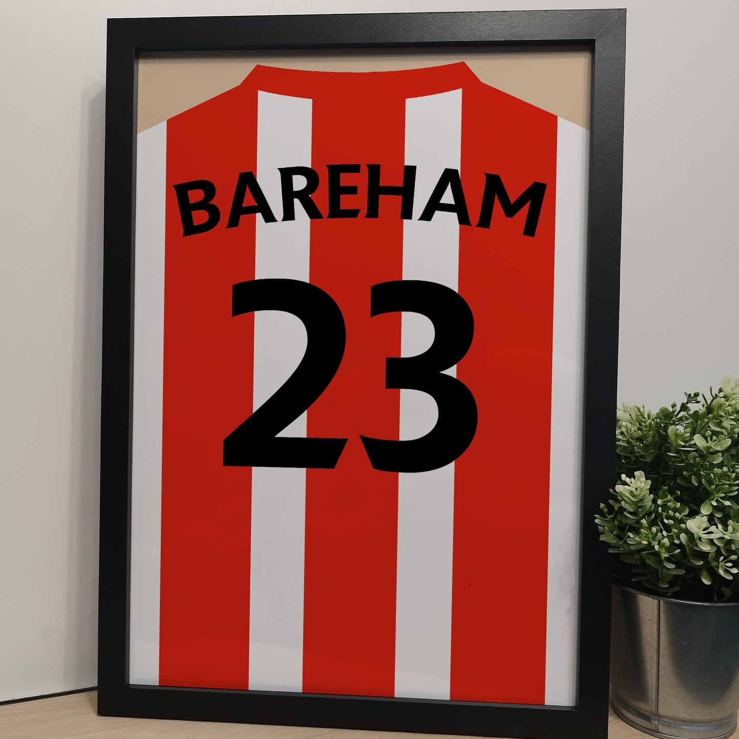 Custom Football Shirt Print Gift for Boys Bedroom | Personalised Football Team Gifts for Him Dad | Football Fan Wall Art | Shirt Name Print