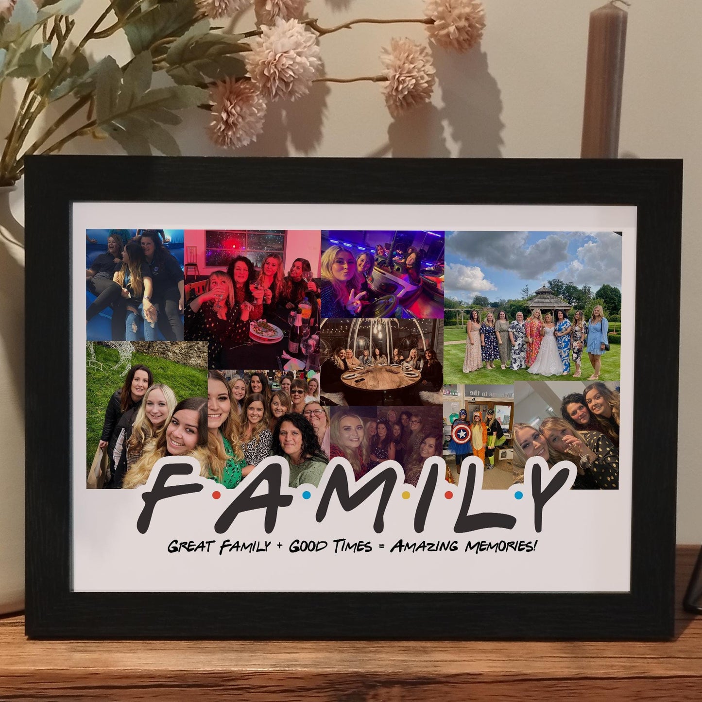 Family Photo Collage Personalized Print | Custom Photo Memories Gift for Mum and Dad | Our Family Picture Collage | Grandma and Grandad