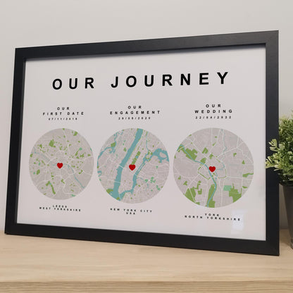 Personalized Memories Map Print | Custom Paper Wedding Anniversary Wall Art | Our First Date Digital Print | Thoughtful Gifts for Him Her
