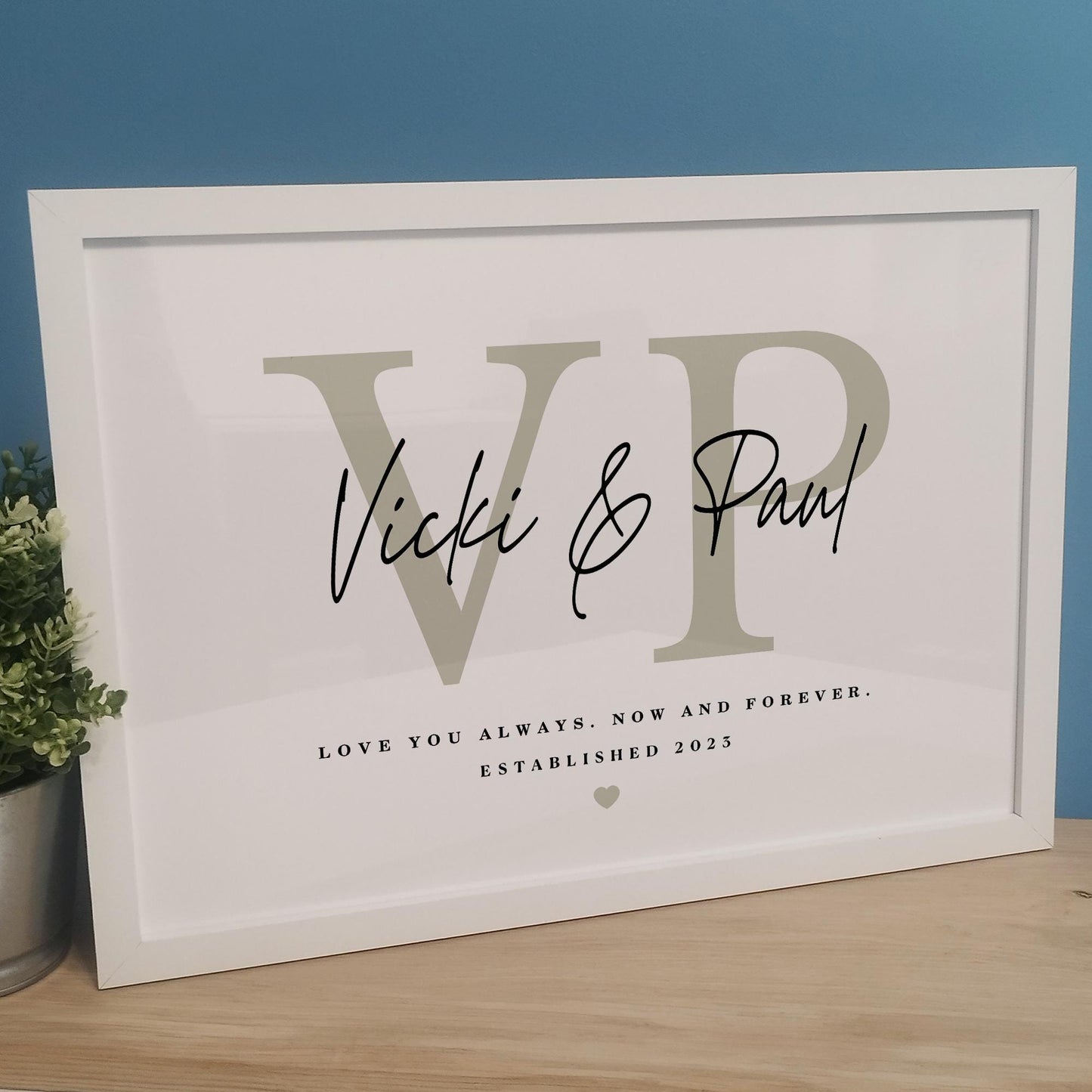 Custom Couples Name and Initials Print Perfect for Couples