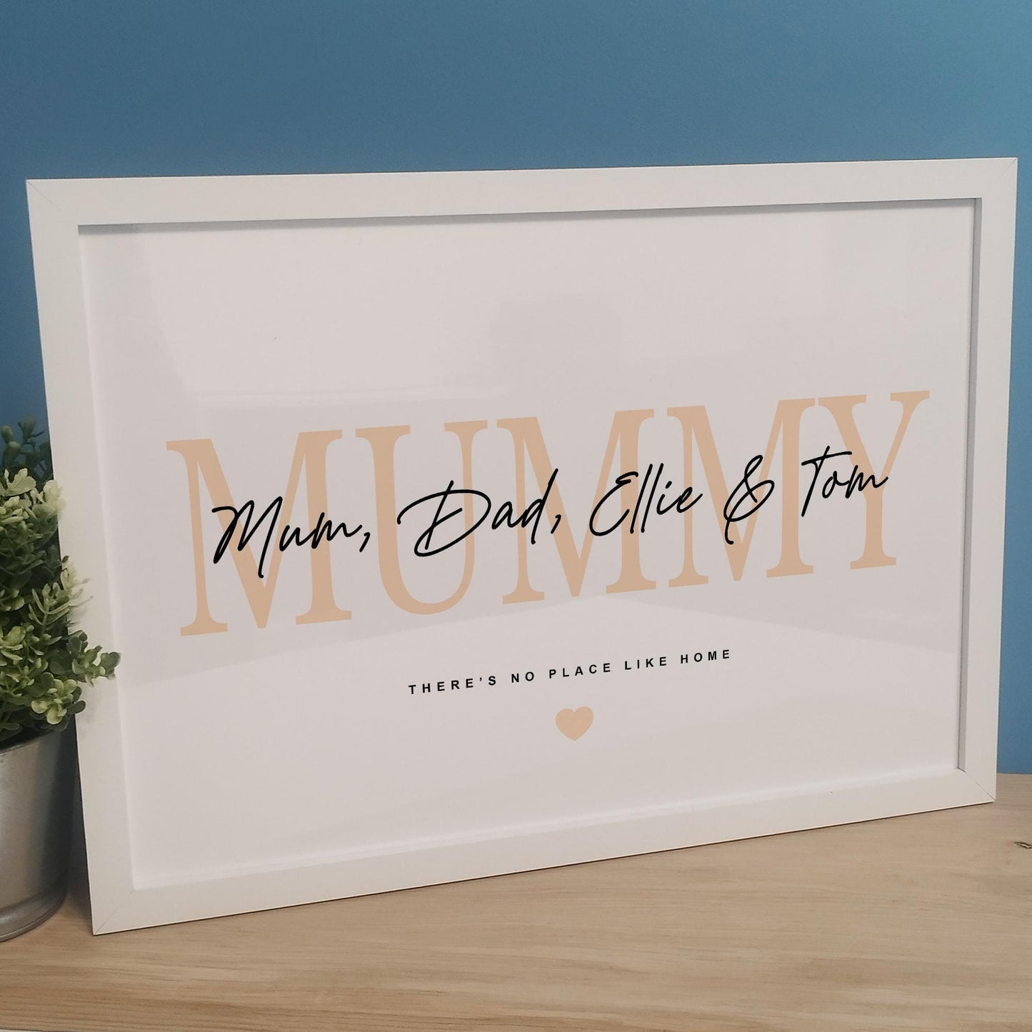 Customised Family Names Print for Mum | Personalised Family Portrait Gift for Mothers Fathers Day | Housewarming Gifts for Grandma Grandad