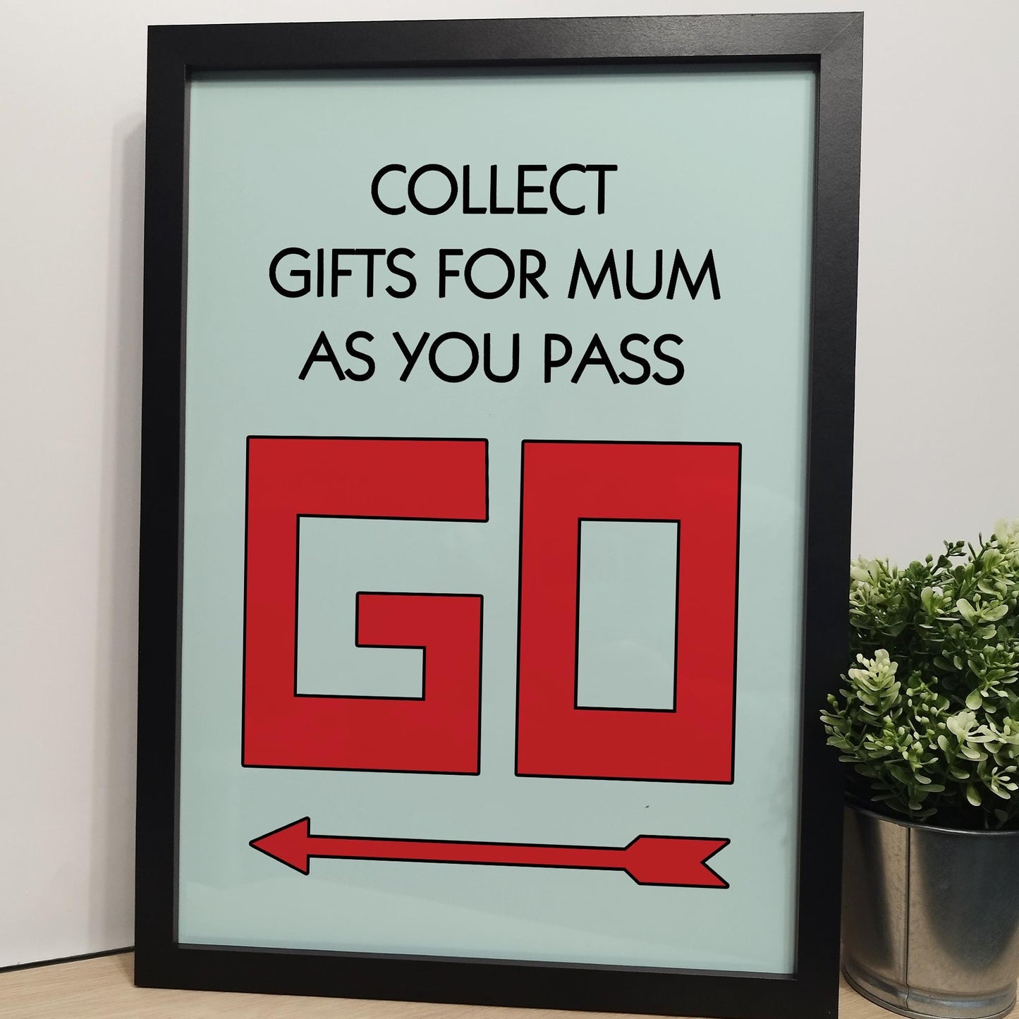 Personalised Monopoly Board Pass GO Print | Custom Monopoly Family Framed Gift | Unique Monopoly Print for Couples | New Home Monopoly Gift