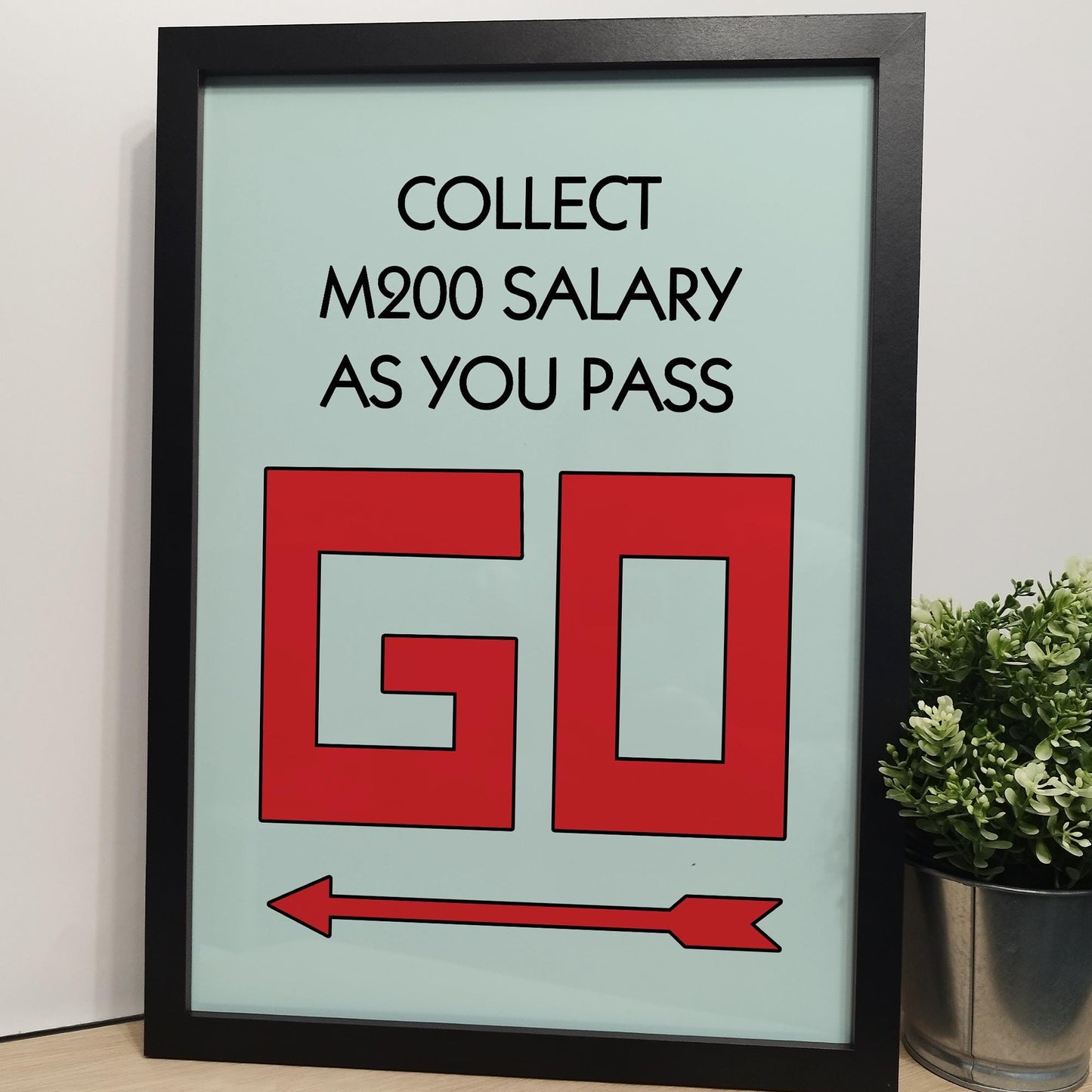Personalised Monopoly Board Pass GO Print | Custom Monopoly Family Framed Gift | Unique Monopoly Print for Couples | New Home Monopoly Gift