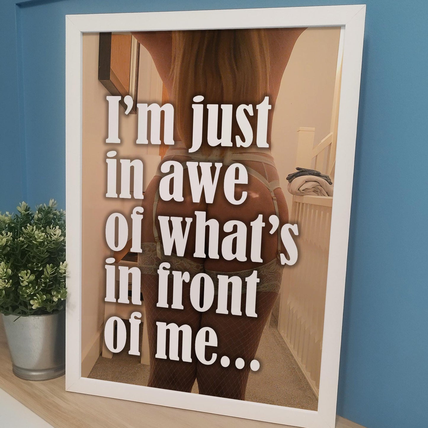 Custom Song Lyric Picture Print for Couples | Personalised Music Lyric Wall Art | Boudoir Sexy Anniversary Gift for Him | Nude Erotic Photo