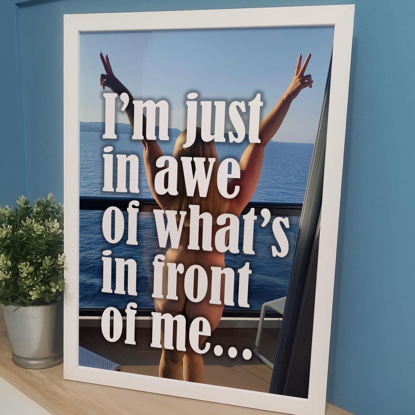 Custom Song Lyric Picture Print for Couples | Personalised Music Lyric Wall Art | Boudoir Sexy Anniversary Gift for Him | Nude Erotic Photo