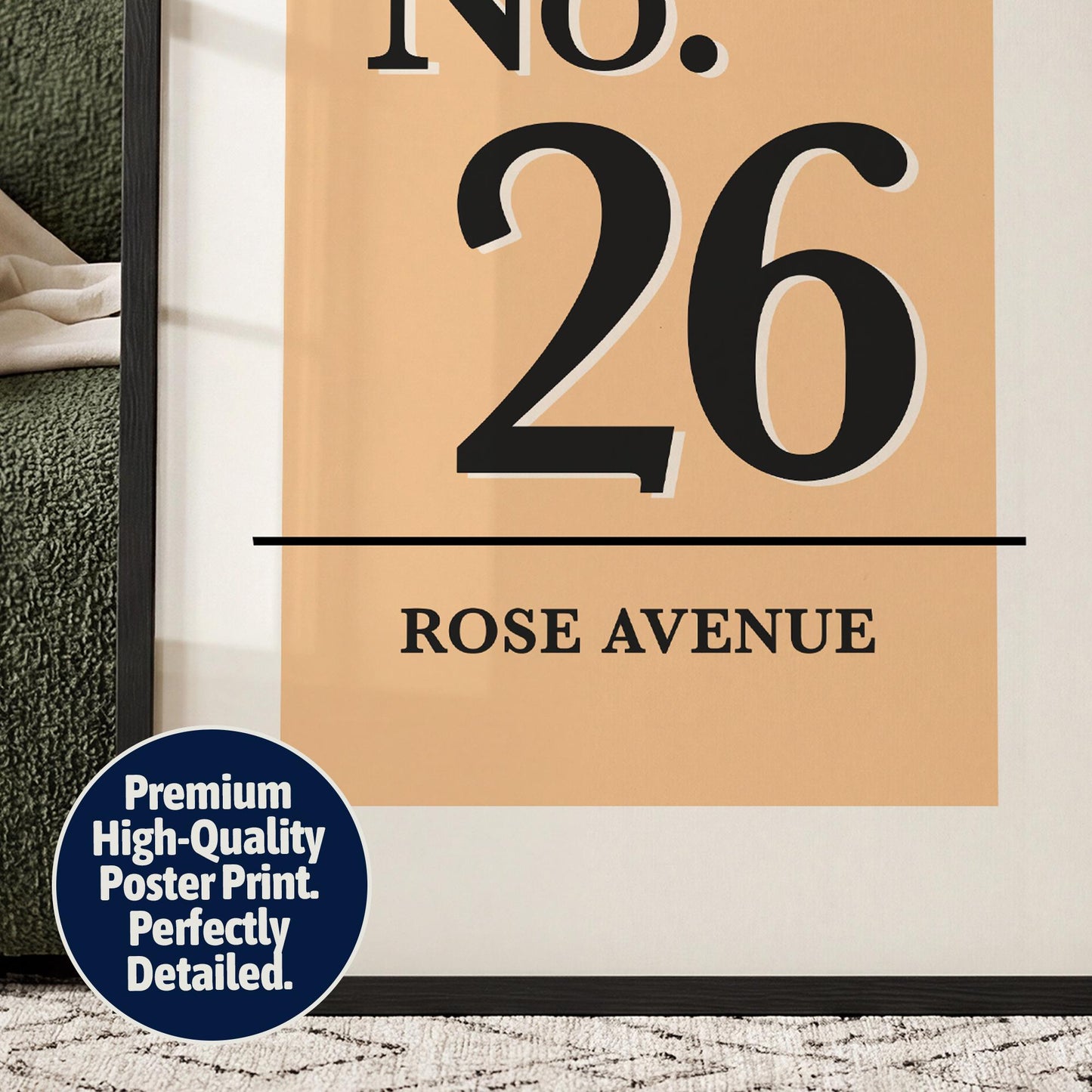 Personalised House Number Print – Custom Address Wall Art & Housewarming Gift